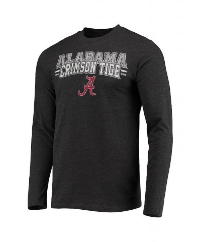 Men's Crimson, Heathered Charcoal Alabama Crimson Tide Meter Long Sleeve T-shirt and Pants Sleep Set $36.80 Pajama