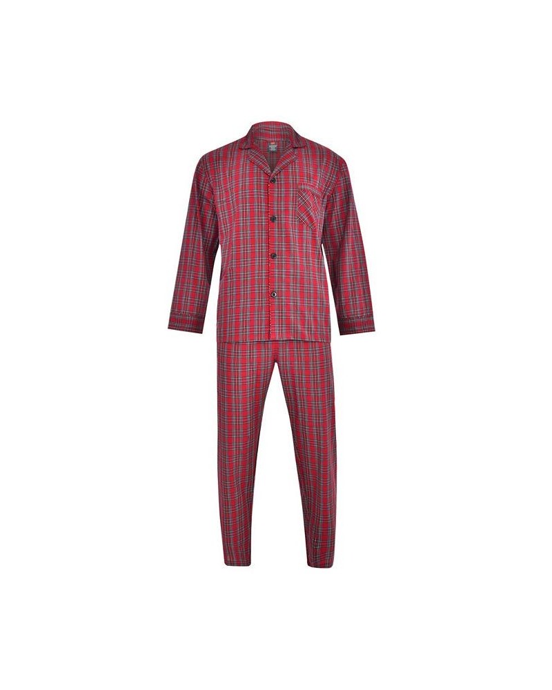 Hanes Men's Big and Tall Cvc Broadcloth Pajama Set Red Plaid $18.07 Pajama