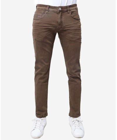 Men's Stretch Twill Colored Pants Dark Brown $25.20 Pants