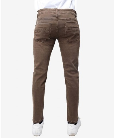 Men's Stretch Twill Colored Pants Dark Brown $25.20 Pants