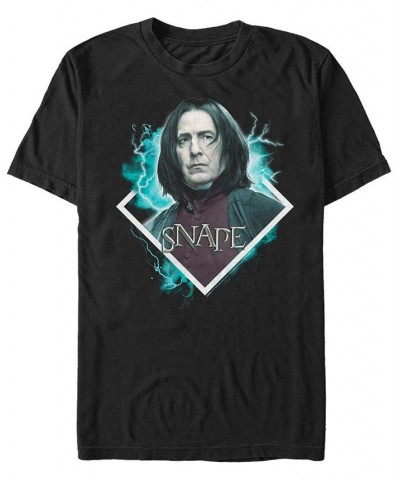 Men's Snape Face Short Sleeve Crew T-shirt Black $18.54 T-Shirts