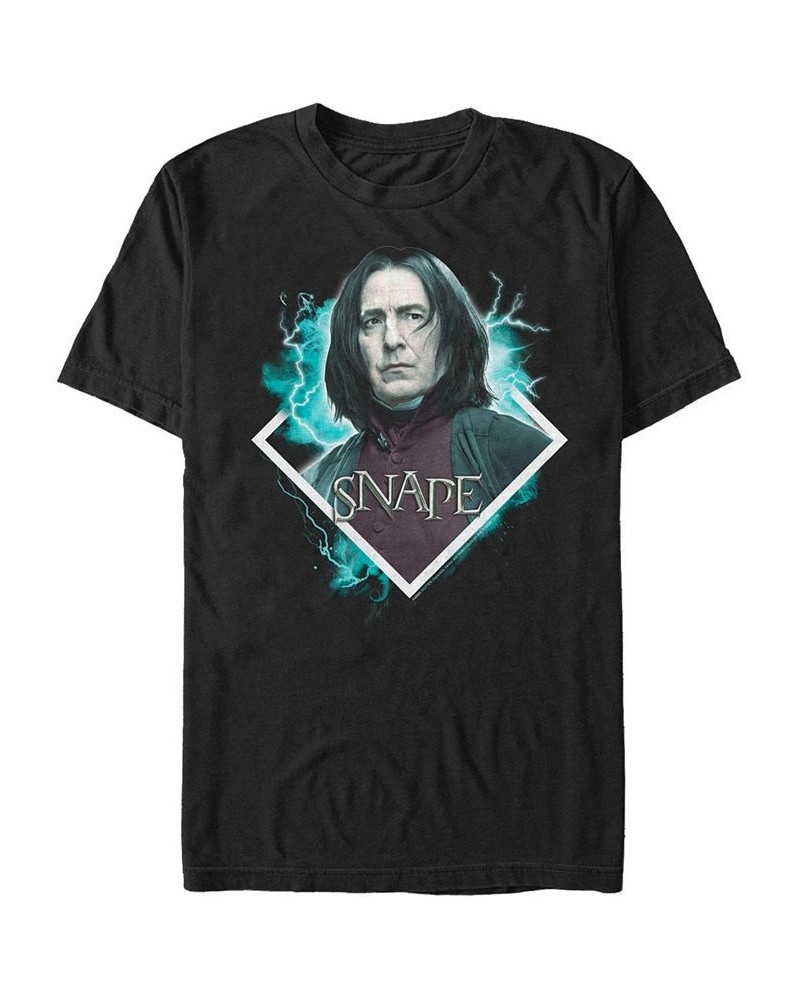 Men's Snape Face Short Sleeve Crew T-shirt Black $18.54 T-Shirts