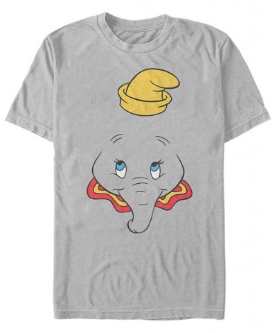 Men's Dumbo Big Face Short Sleeve T-Shirt Silver $17.84 T-Shirts