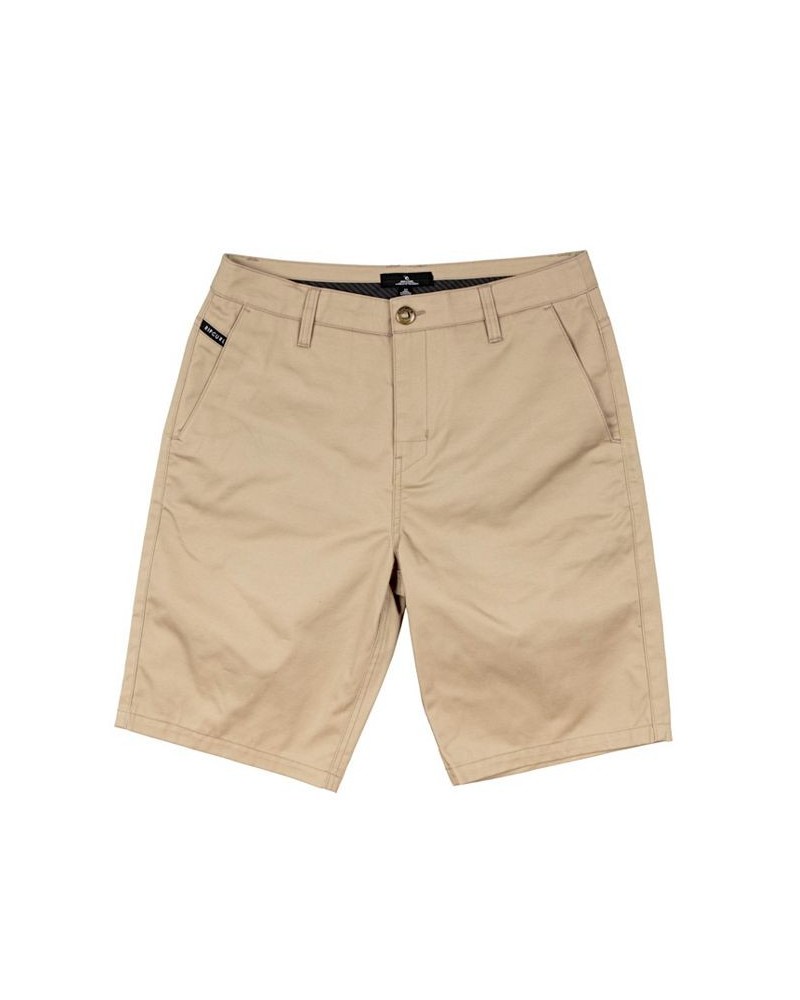 Men's DNP Casual Walkshort with Belt Loops and Hand Pockets on the sides and Pockets in the Back Tan/Beige $27.53 Shorts