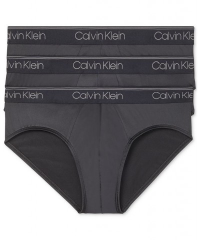 Men's 3-Pack Microfiber Stretch Low-Rise Briefs Black $19.25 Underwear