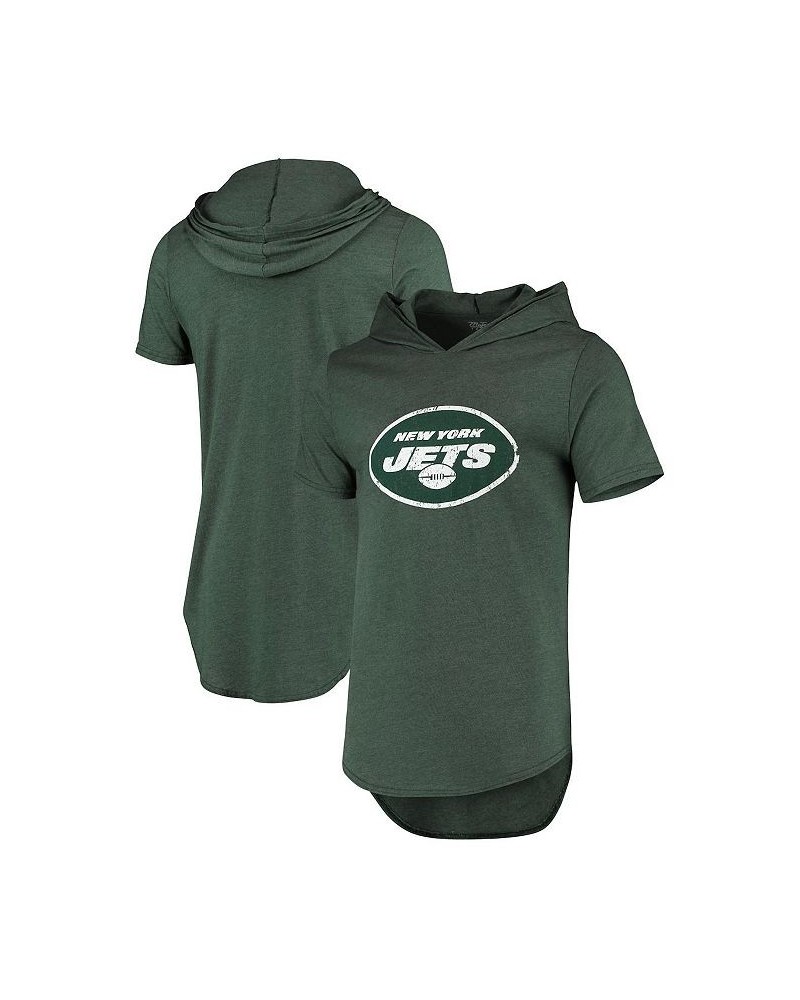 Men's Threads Green New York Jets Primary Logo Tri-Blend Hoodie T-shirt $35.39 T-Shirts