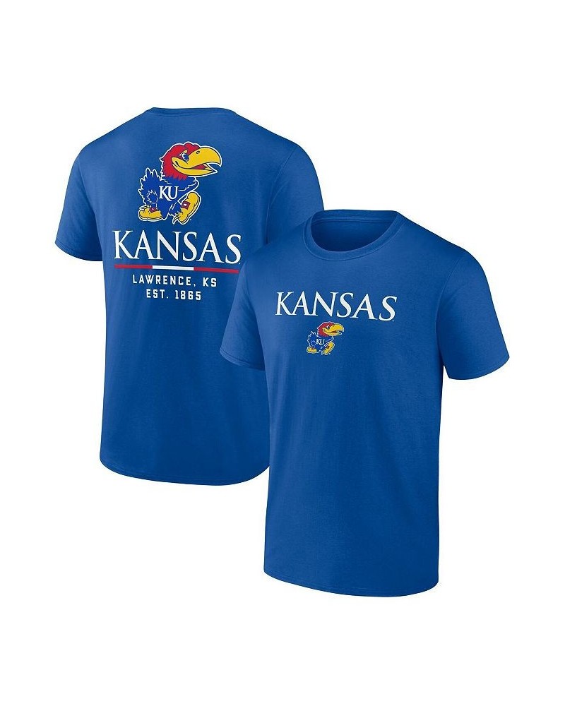 Men's Branded Royal Kansas Jayhawks Game Day 2-Hit T-shirt $21.59 T-Shirts