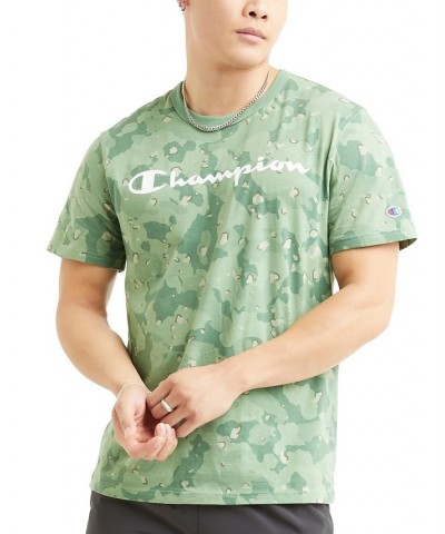 Men's Standard-Fit Camo Logo Graphic T-Shirt Green $18.40 T-Shirts