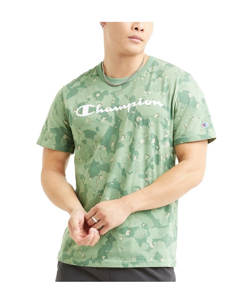 Men's Standard-Fit Camo Logo Graphic T-Shirt Green $18.40 T-Shirts