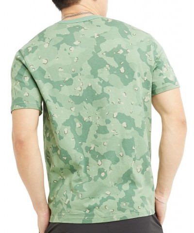 Men's Standard-Fit Camo Logo Graphic T-Shirt Green $18.40 T-Shirts