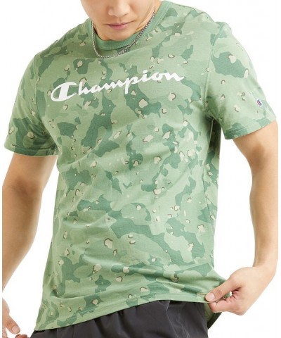 Men's Standard-Fit Camo Logo Graphic T-Shirt Green $18.40 T-Shirts