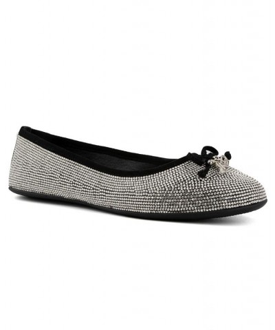 Women's Farrah Embellished Ballet Flats Black $31.05 Shoes