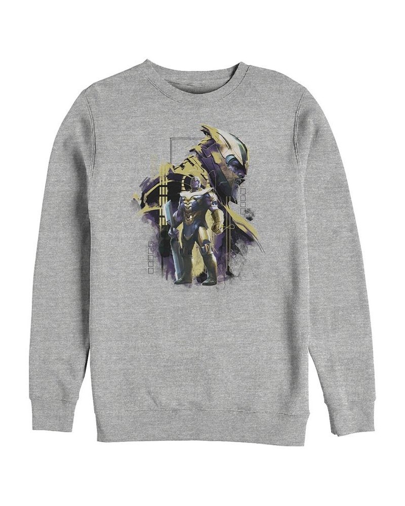 Marvel Men's Avengers Endgame Thanos Mad Titan Side View, Crewneck Fleece Gray $26.95 Sweatshirt