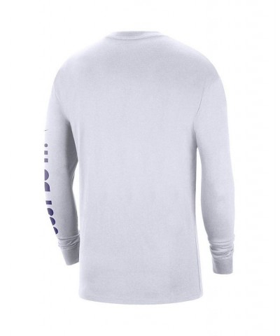 Men's White LSU Tigers Heritage Max 90 Long Sleeve T-shirt $20.25 T-Shirts