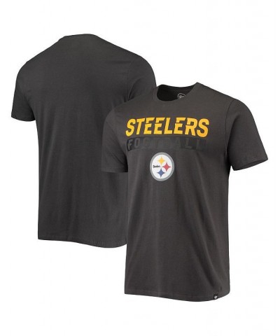 Men's '47 Charcoal Pittsburgh Steelers Dark Ops Super Rival T-shirt $20.70 T-Shirts