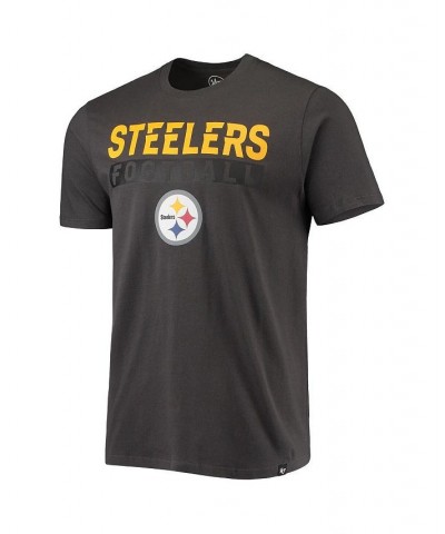 Men's '47 Charcoal Pittsburgh Steelers Dark Ops Super Rival T-shirt $20.70 T-Shirts