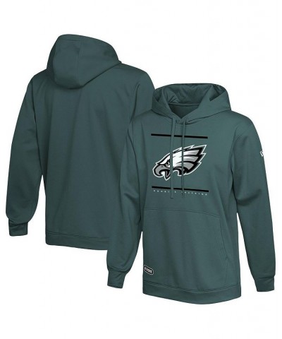 Men's Midnight Green Philadelphia Eagles Combine Authentic Split Defense Pullover Hoodie $33.60 Sweatshirt