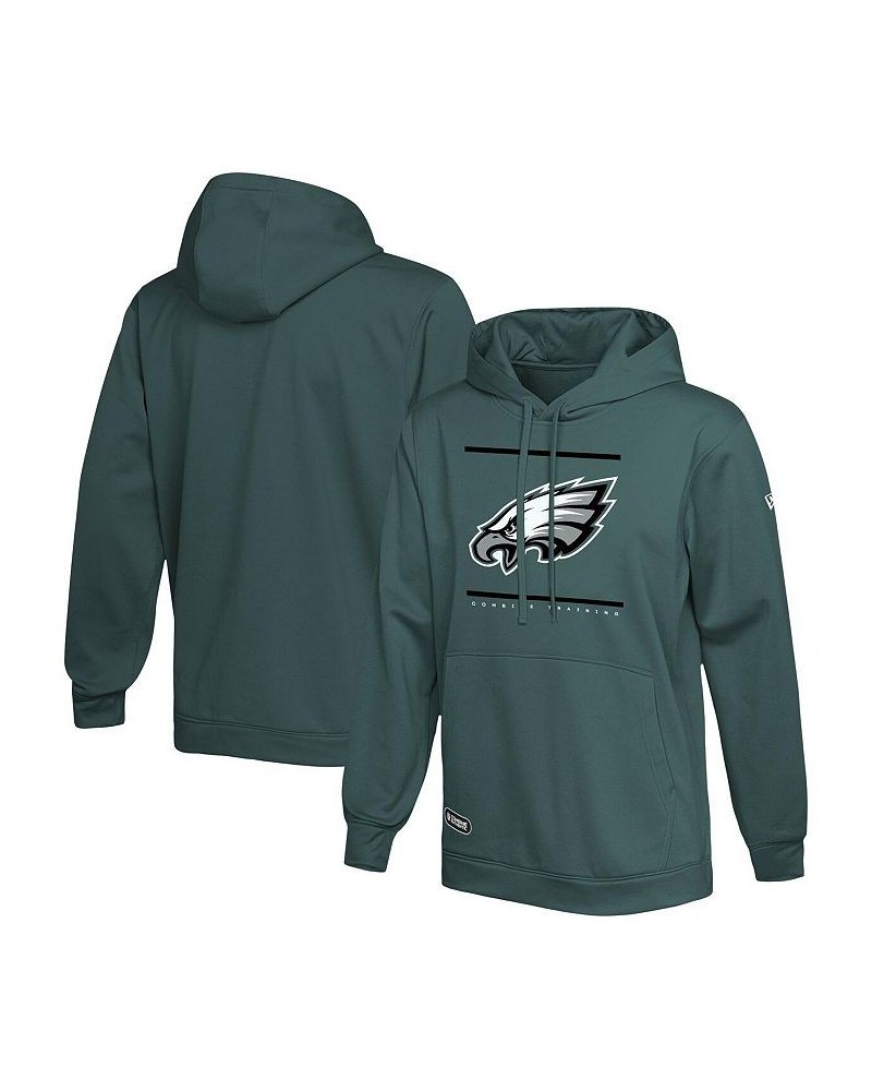 Men's Midnight Green Philadelphia Eagles Combine Authentic Split Defense Pullover Hoodie $33.60 Sweatshirt