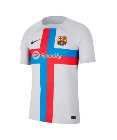 Men's Gray Barcelona 2022/23 Third Vapor Match Authentic Blank Jersey $84.60 Jersey