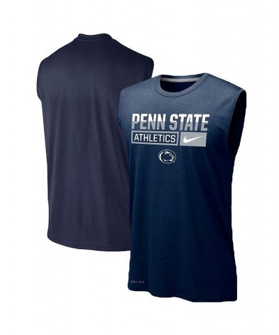 Men's Navy Penn State Nittany Lions Wordmark Drop Legend Performance Tank Top $24.00 T-Shirts