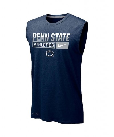 Men's Navy Penn State Nittany Lions Wordmark Drop Legend Performance Tank Top $24.00 T-Shirts