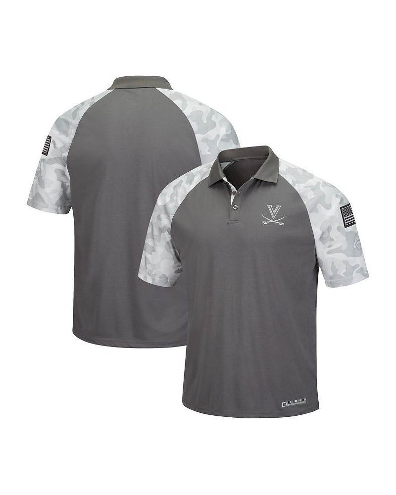 Men's Gray, Camo Virginia Cavaliers OHT Military-Inspired Appreciation Raglan Zoomie Polo Shirt $23.03 Polo Shirts