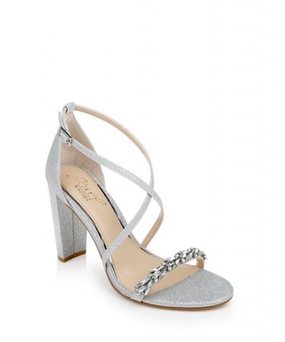 Daphne Evening Sandals Silver $46.44 Shoes