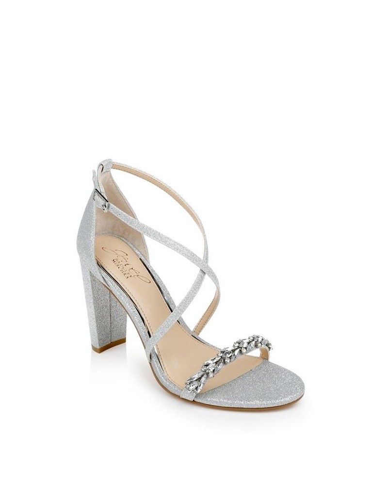 Daphne Evening Sandals Silver $46.44 Shoes