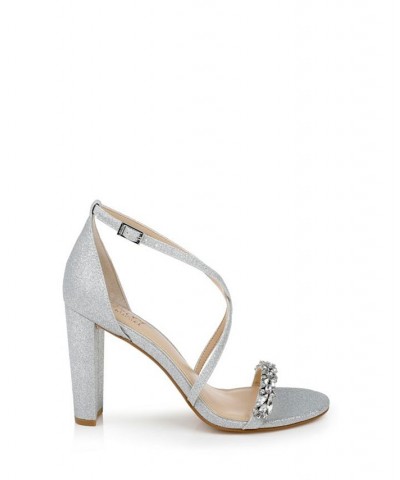 Daphne Evening Sandals Silver $46.44 Shoes