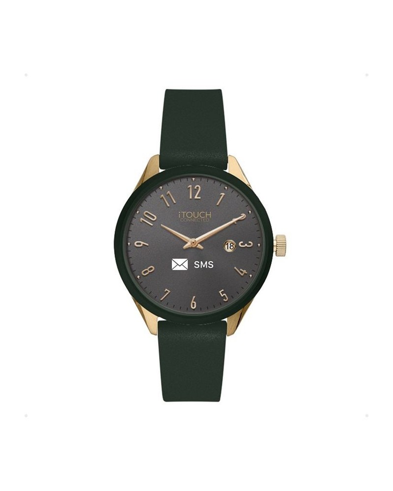 Connected Unisex Olive Silicone Strap Smart Watch 38mm $25.64 Watches