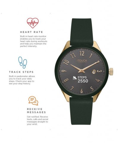 Connected Unisex Olive Silicone Strap Smart Watch 38mm $25.64 Watches