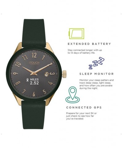 Connected Unisex Olive Silicone Strap Smart Watch 38mm $25.64 Watches