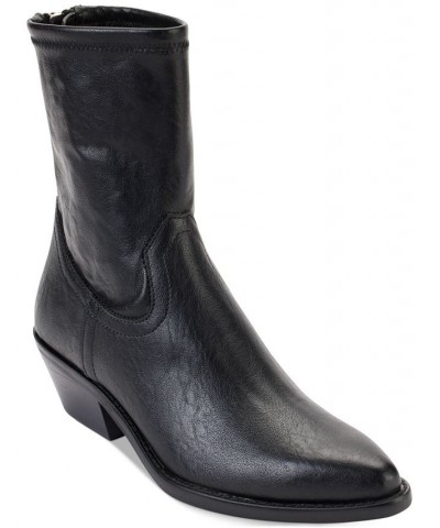 Women's Raelani Zipper Booties Black $36.55 Shoes