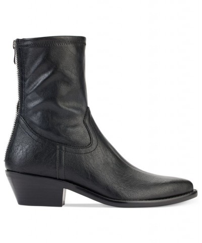 Women's Raelani Zipper Booties Black $36.55 Shoes