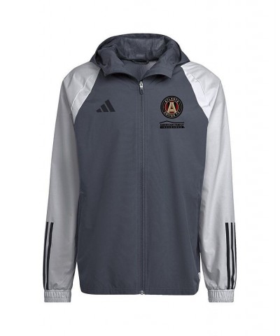 Men's Charcoal Atlanta United FC All-Weather Raglan Hoodie Full-Zip Jacket $40.80 Jackets