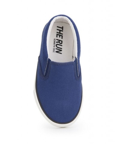 Women's The Run Slip-On Canvas Sneakers Blue $25.22 Shoes