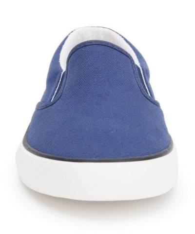 Women's The Run Slip-On Canvas Sneakers Blue $25.22 Shoes