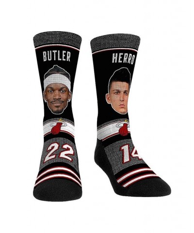 Men's and Women's Socks Jimmy Butler and Tyler Herro Miami Heat Teammates Player Crew Socks $15.59 Socks