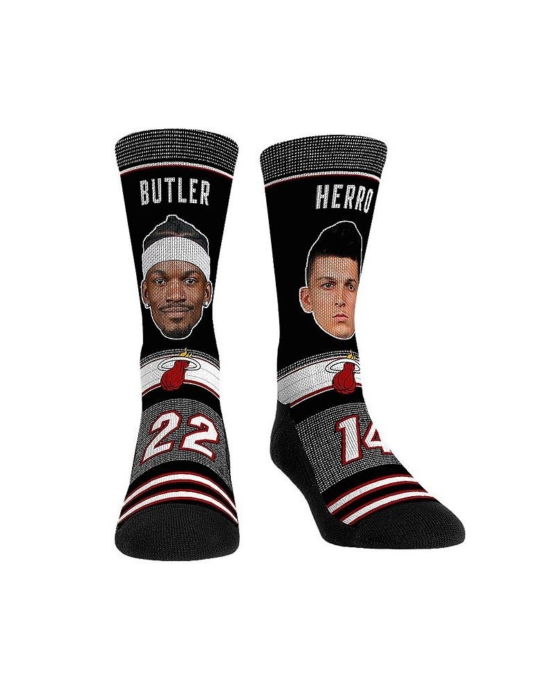 Men's and Women's Socks Jimmy Butler and Tyler Herro Miami Heat Teammates Player Crew Socks $15.59 Socks