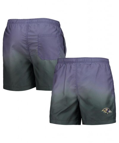 Men's Purple, Baltimore Ravens Dip-Dye Swim Shorts $24.60 Swimsuits