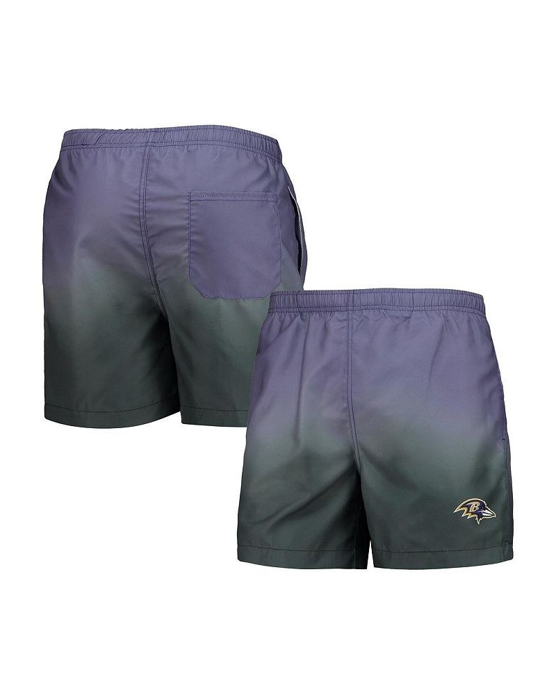 Men's Purple, Baltimore Ravens Dip-Dye Swim Shorts $24.60 Swimsuits