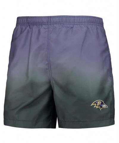 Men's Purple, Baltimore Ravens Dip-Dye Swim Shorts $24.60 Swimsuits