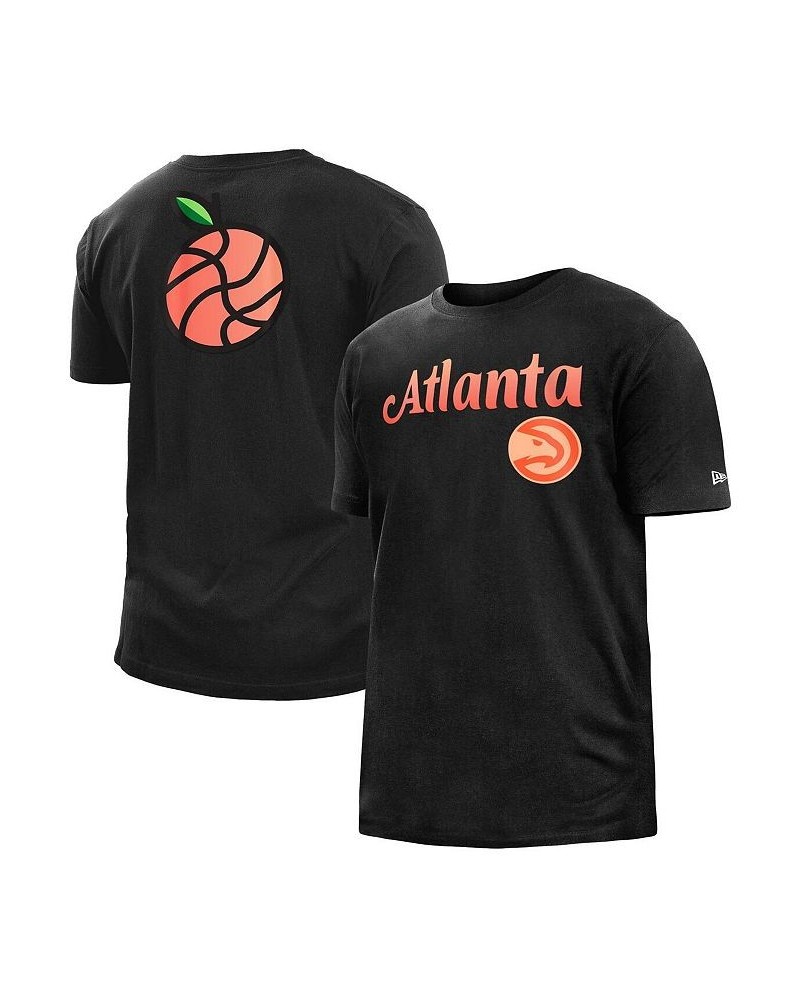 Men's Black Atlanta Hawks 2022/23 City Edition Brushed Jersey T-shirt $24.48 T-Shirts