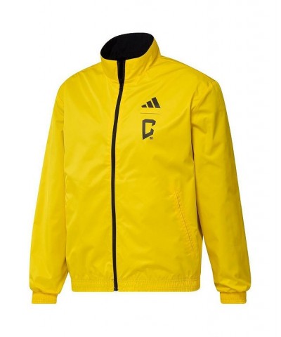 Men's Black and Yellow Columbus Crew 2023 On-Field Anthem Full-Zip Reversible Team Jacket $49.20 Jackets