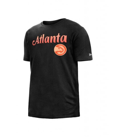 Men's Black Atlanta Hawks 2022/23 City Edition Brushed Jersey T-shirt $24.48 T-Shirts