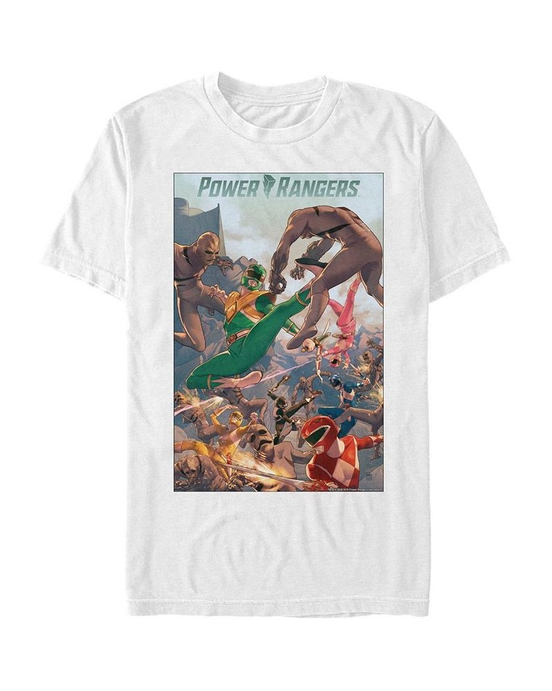 Men's Melee Poster Short Sleeve Crew T-shirt White $18.89 T-Shirts