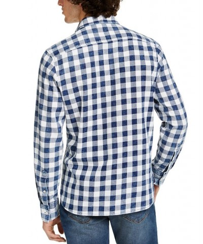 Men's Washed Banarama Check Shirt Blue $14.95 Shirts