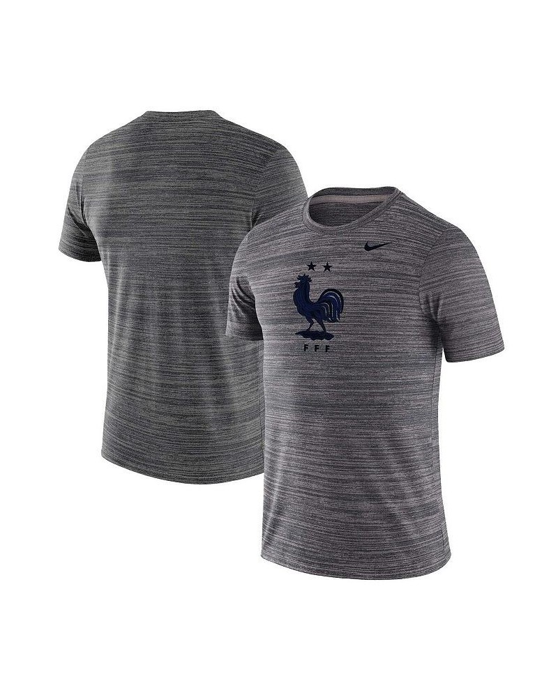 Men's Gray France National Team Primary Logo Velocity Legend Performance T-shirt $25.49 T-Shirts