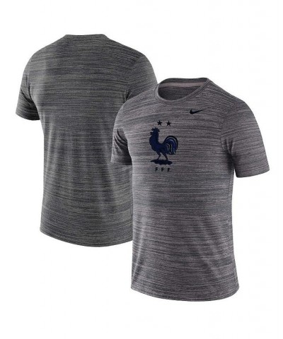 Men's Gray France National Team Primary Logo Velocity Legend Performance T-shirt $25.49 T-Shirts