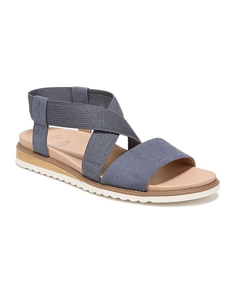 Women's Islander Ankle Strap Sandals Blue $37.80 Shoes